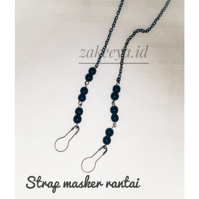 Strap masker rantai/Strap masker/Strap masker kekinian/Strap masker black series/ Strap masker