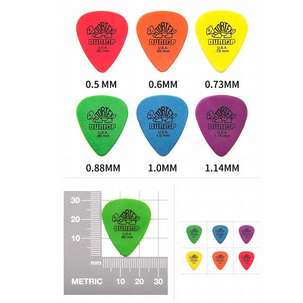 [Elegan] Dunlop Guitar Picks 0.5/0.6/0.73/0.88/1.0/1.14mm Dunlop Series Triangle Vintage Grip Gitar Mediator Bass Aksesoris Gitar Plectrum