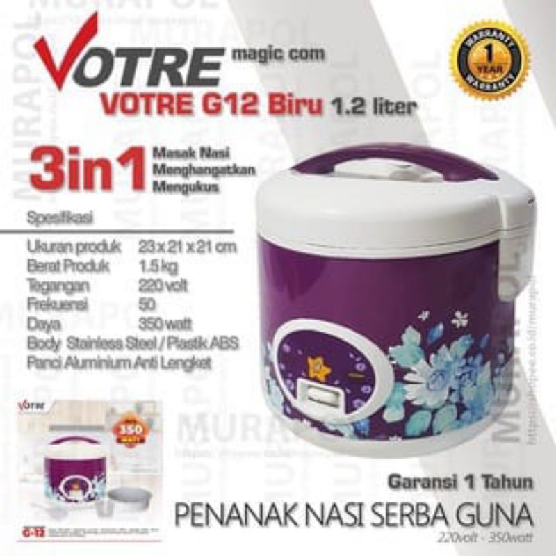 Magicom  1.2 LITER  Rice Cooker , Penanak , Menanak nasi