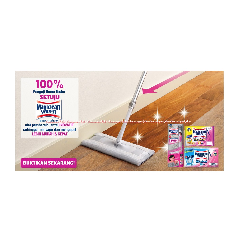 Magiclean Wiper Wet Sheet Mop 8Lembar Tisu Basah Pembersih Lantai Magic Clean Magicclean Magic Clean Kain Pel Model Tissue Basah Tissu