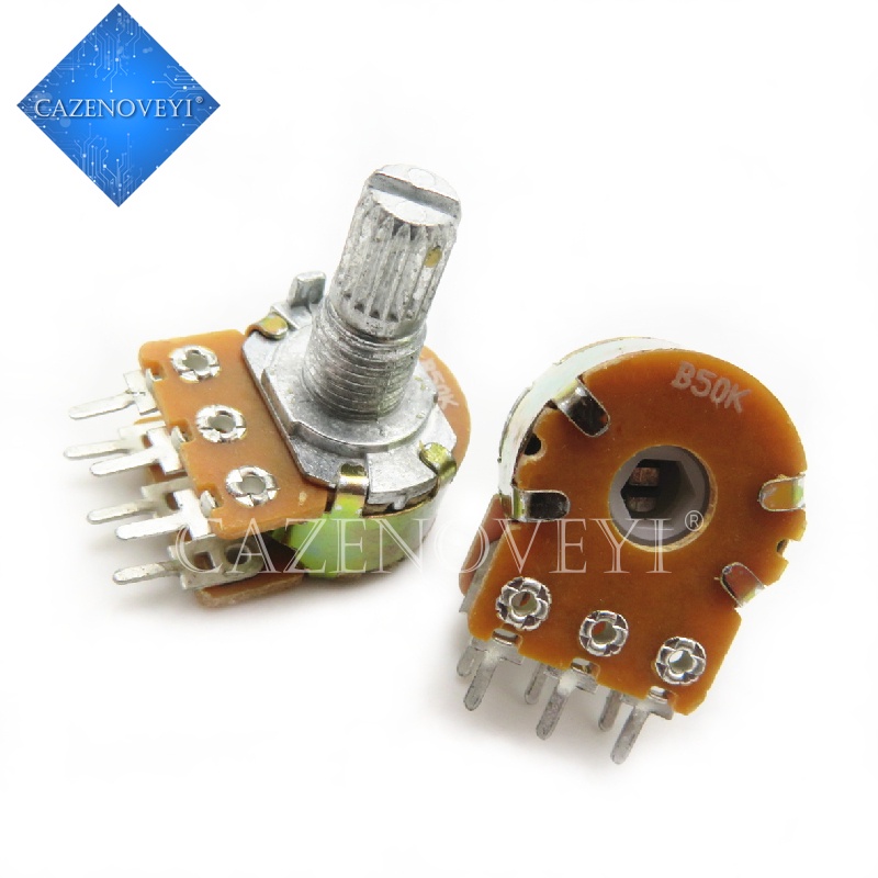 5pcs Potentiometer B1K B2K B5K B10K B20K B50K B100K B500K B1M 6Pin Shaft WH148 1K 2K 100K 5K 50K 500K 10K