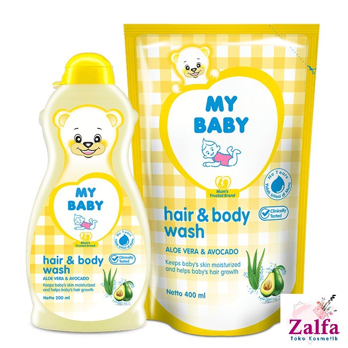 My Baby Hair &amp; Body Wash Botol/PUMP/REFILL