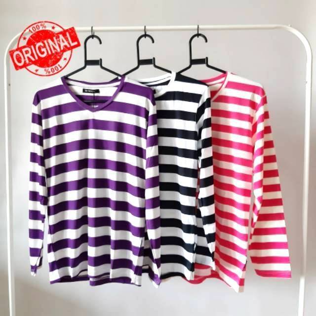  Terlaris Kaos  Garis Garis Lengan  Panjang  Kaos  Murah Kaos  