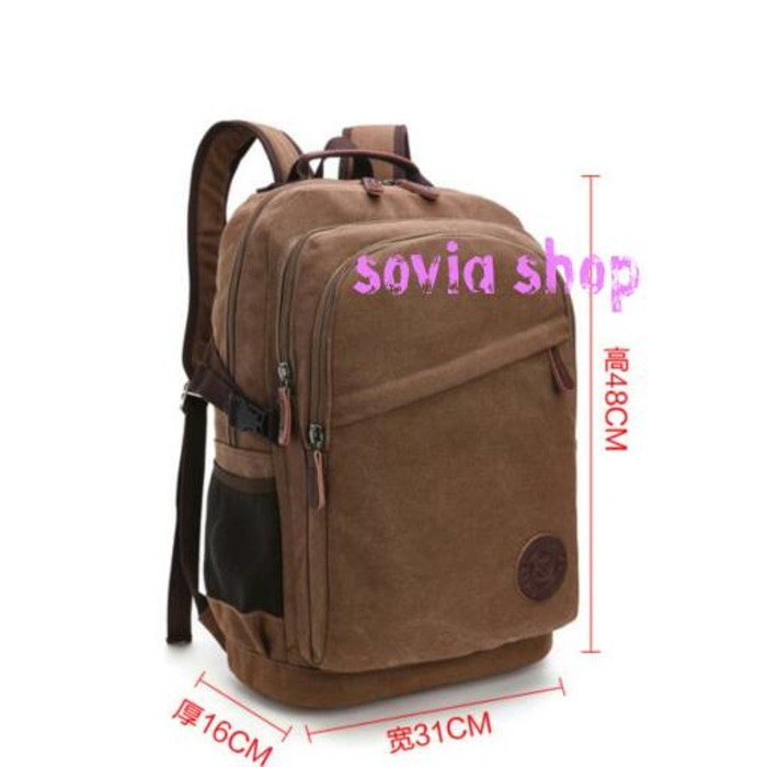 TAS PUNGGUNG KANVAS/ TAS KANVAS PRIA