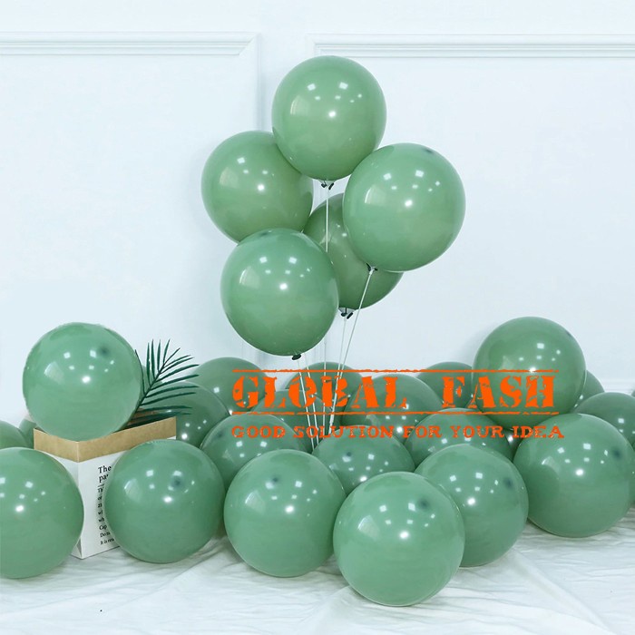 balon latex Retro Sage Green / balon latex retro Vintage Hijau dekor