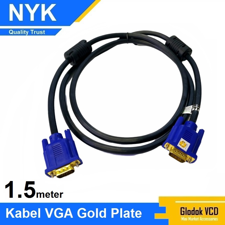 NYK Kabel VGA 1.5M Gold Plate Male to Male