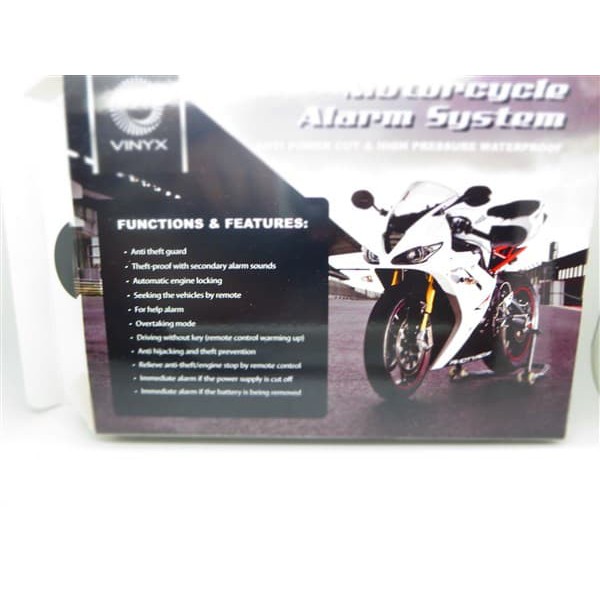 Alarm Motor + Remote Vinyx + Baterai