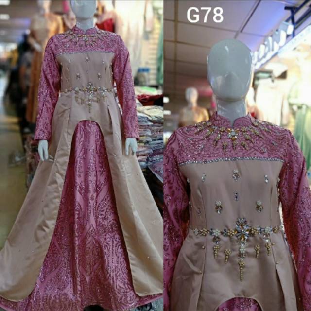 Gamis bridal kombi tile sugar candy /gaun pesta muslim /dress lamaran