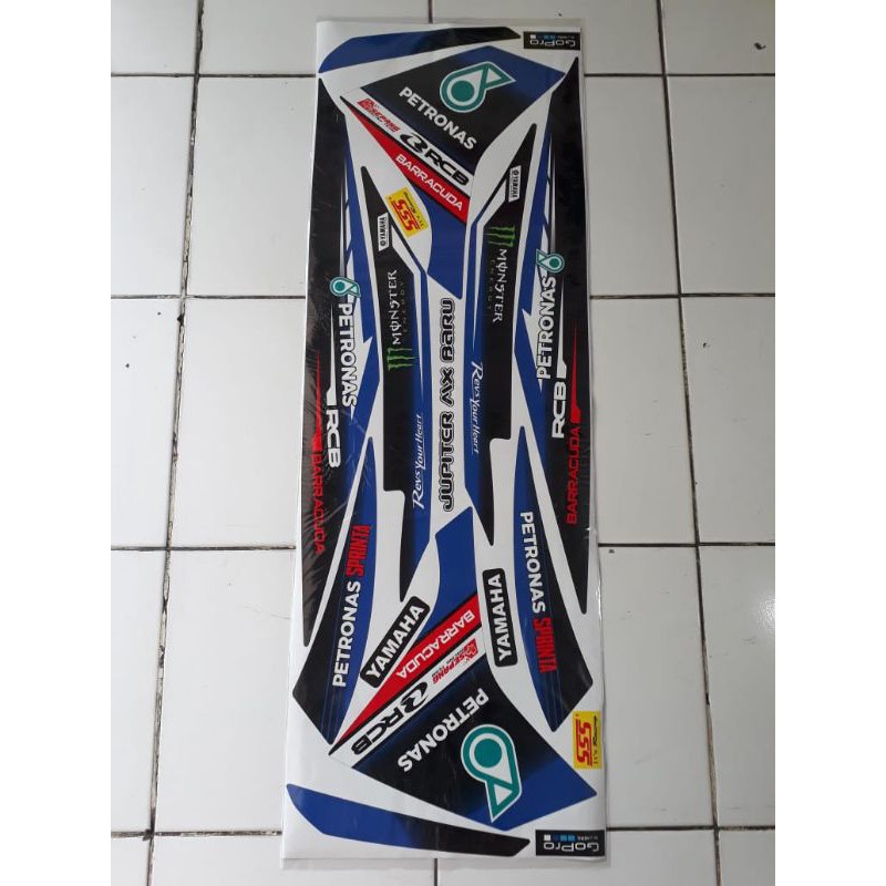 striping variasi Jupiter MX new Petronas biru
