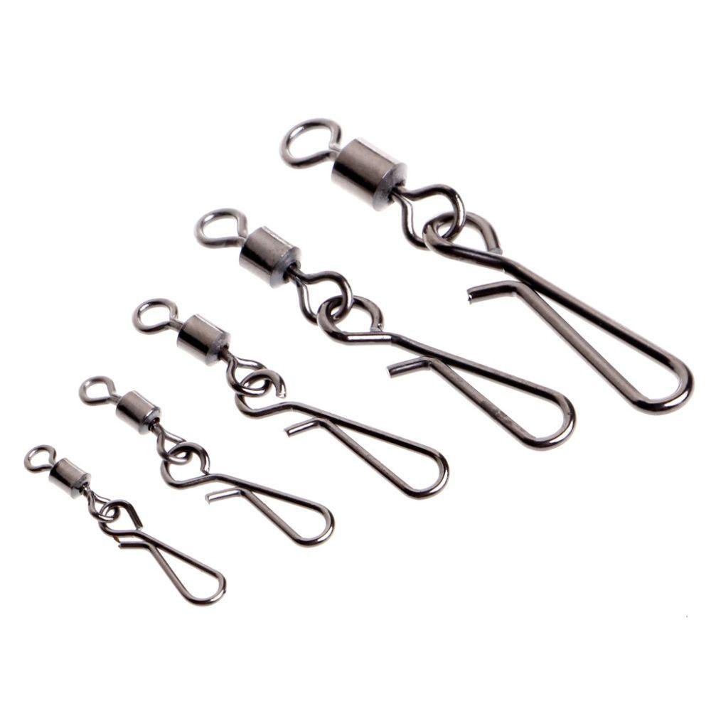 Suyo Konektor Snap Bahan Stainless Steel Tahan Lama Untuk Memancing 2# - 12# Bola Heavy Duty