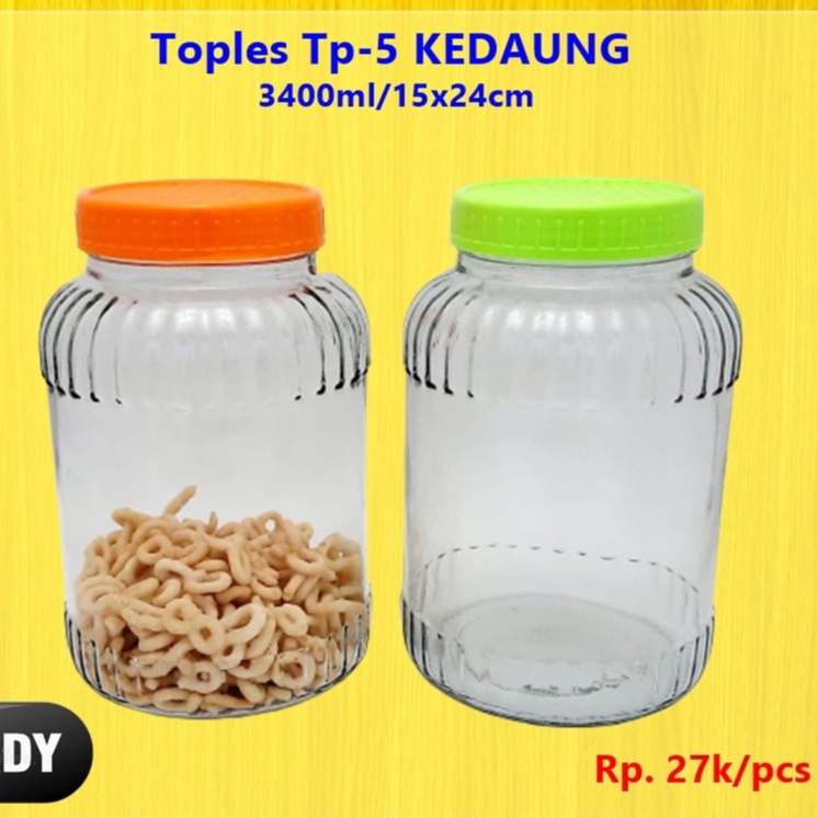 Toples Cendol/Toples Jadul/Toples Es Campur Kaca Kedaung TP-5 3400ml KEDAUNG Garis/Salur