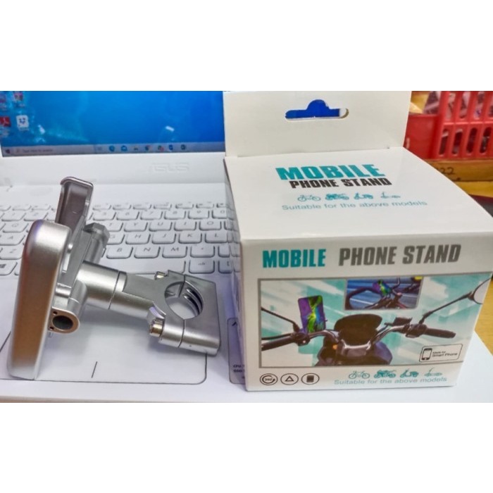 Holder Phone Motor HM-12 Stand Hp Universal Spion Handphone Stand HM12 Grosir