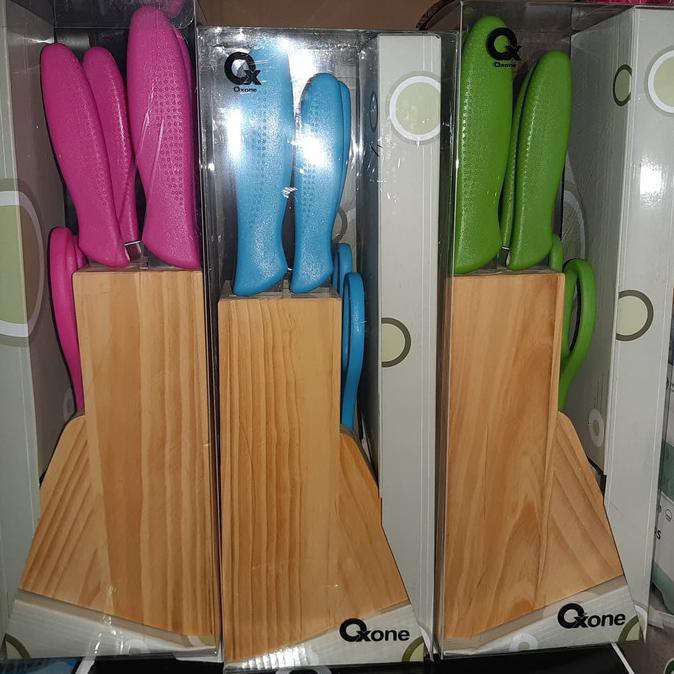 Oxon OX961 Pisau Set gunting Dapur OX-961 - Pink Rak Rumah Kayu