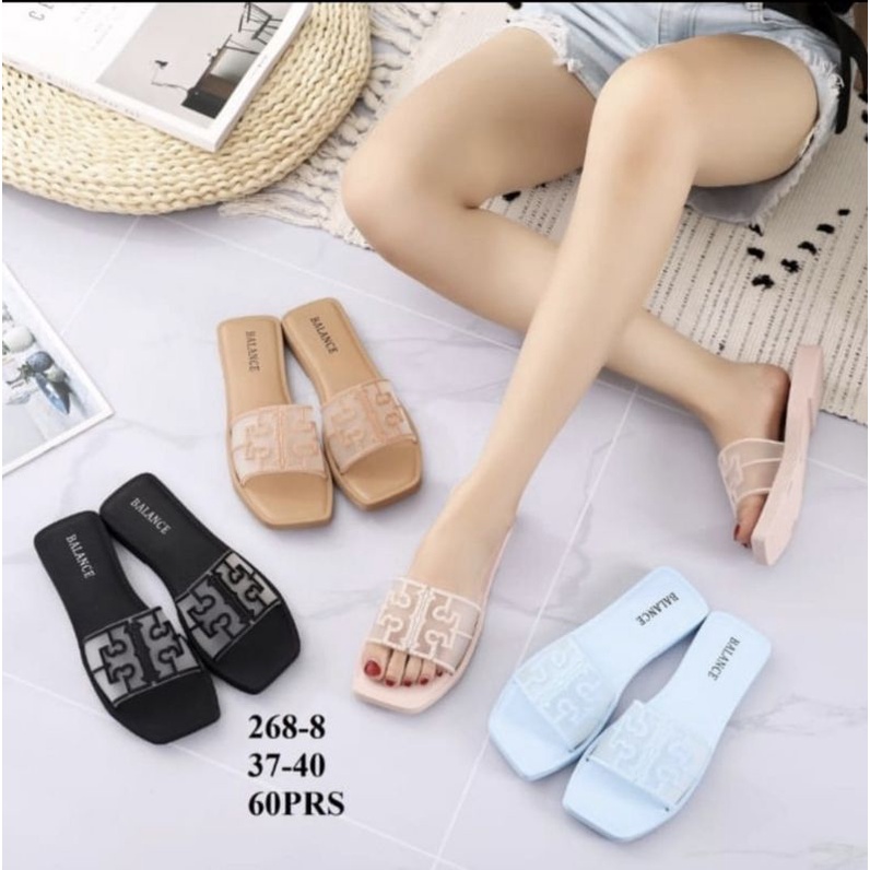 SANDAL SLOP BALANCE MOTIF ORIENTAL JELLY WANITA 268-8