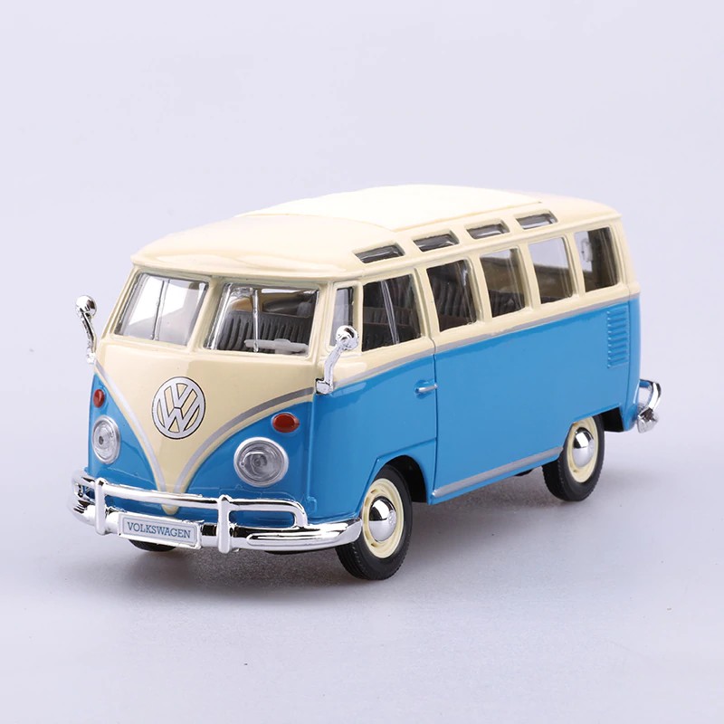 Import Maisto VW T1 Van Blue Type2 Samba 1:25 Model Car Model Toy Vehicle Car model Diecast Metal