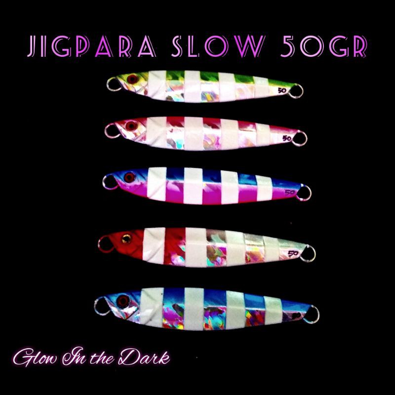 Metal Jig Replika Jigpara 50gr Glow In The Dark