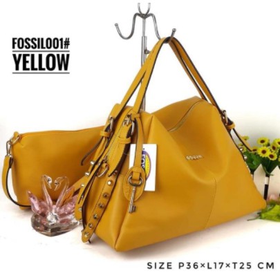 1set 2tas Fossil HOBO bahu import premium murah FOSSIL001 (kw) 40x30