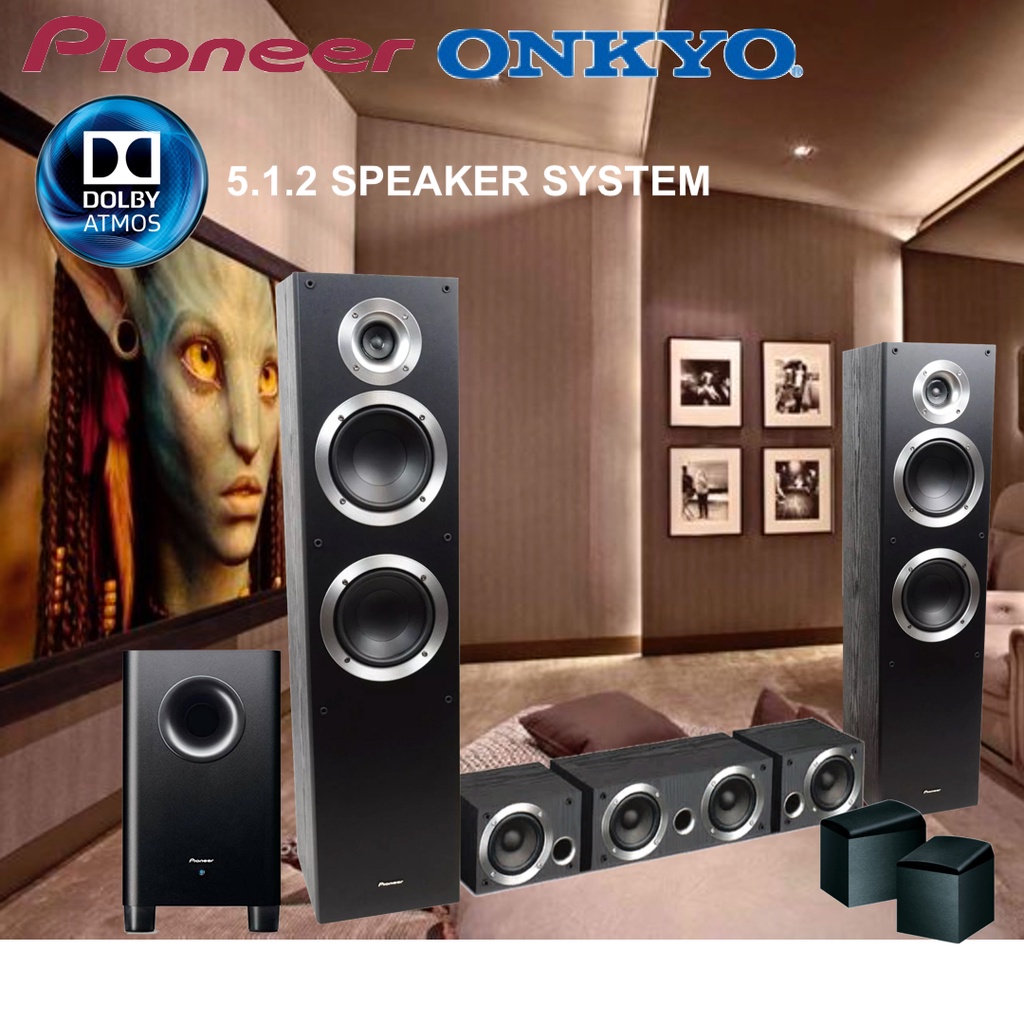 Paket Dolby Atmos 5.1.2 home theatre speaker system Pioneer Onkyo