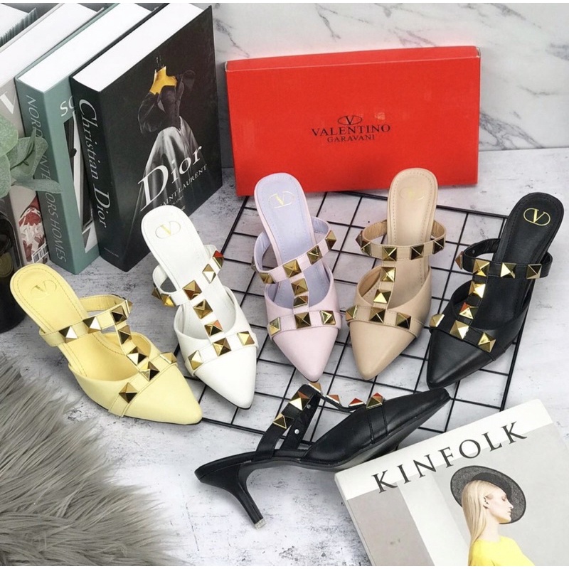 heels va316998 sepatu sendal wanita import realpict