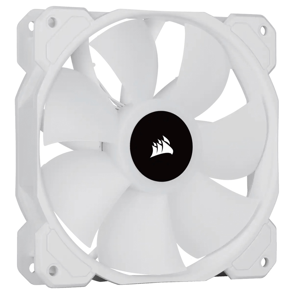 Corsair iCUE SP120 RGB ELITE Performance 120mm White PWM Fan - 3 Pack with Lighting Node CORE