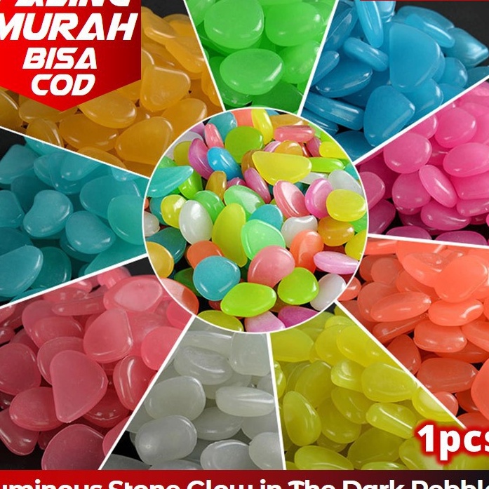 (MAINANKYU) BATU HIAS GLOW IN THE DARK LUMINOUS STONE PEBBLE BATU AKUARIUM AQUARIUM TAMAN KOLAM POT HIAS IMPOR
