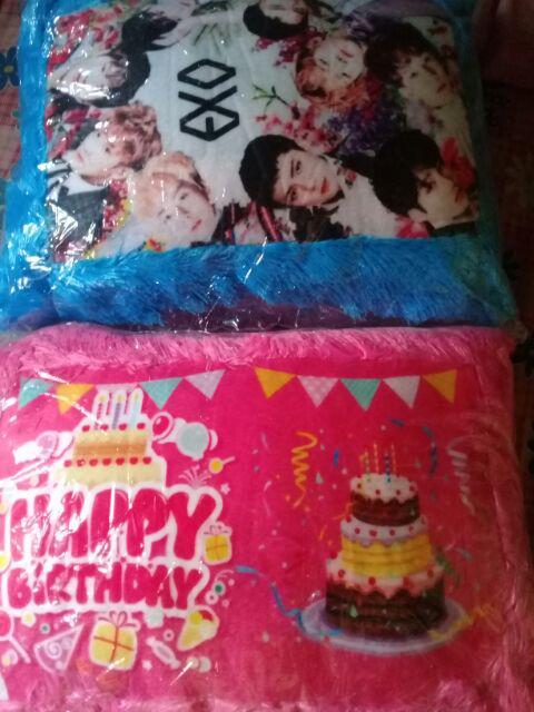 Bantal Foto happy Birthday 30*40cm Ready