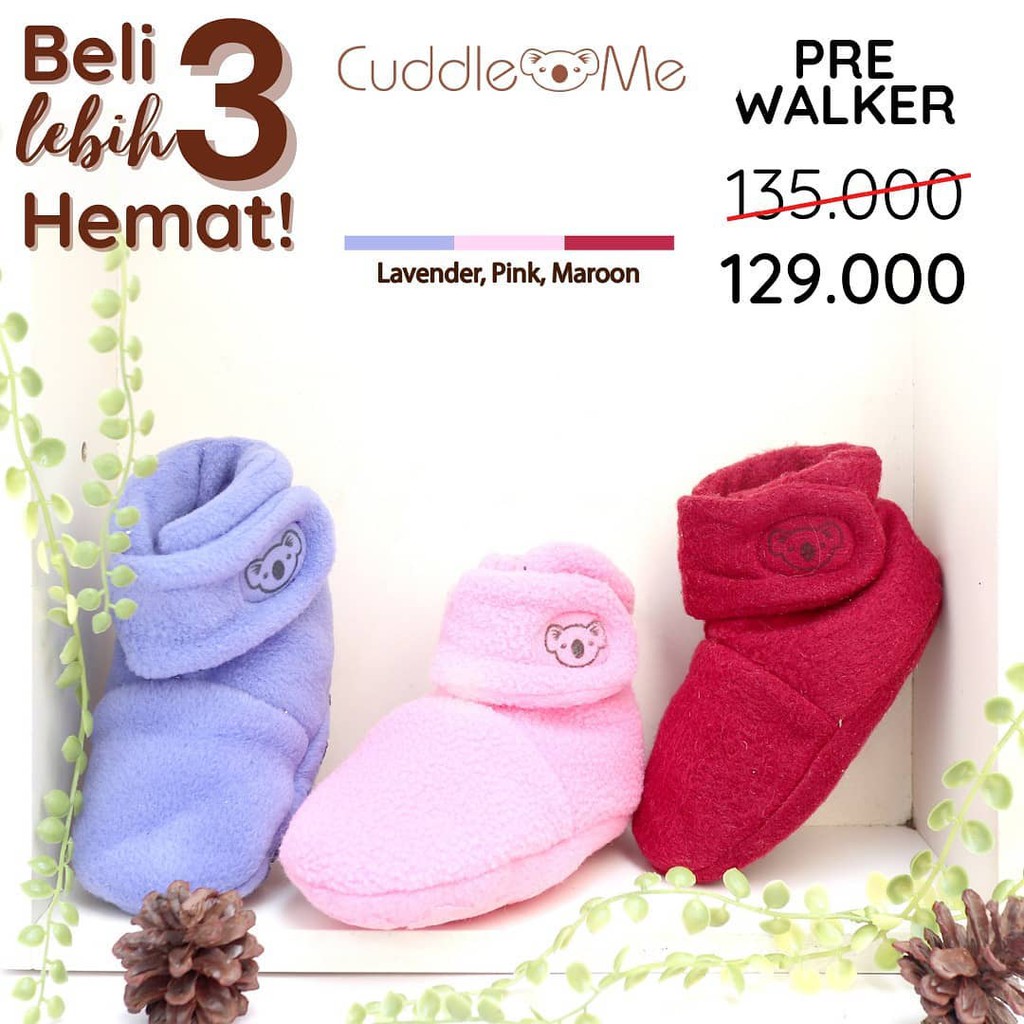 Paket Hemat CuddleMe - Prewalker Shoes isi 3 - Baby Booties - Sepatu Bayi