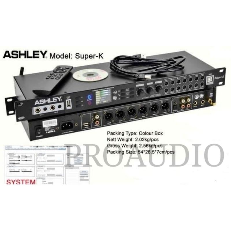 PROCESSOR DIGITAL KARAOKE MANAGEMENT ASHLEY SUPER K ORIGINAL