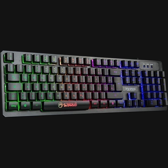 Keyboard Gaming Marvo Scorpion K616A Slim bezel design