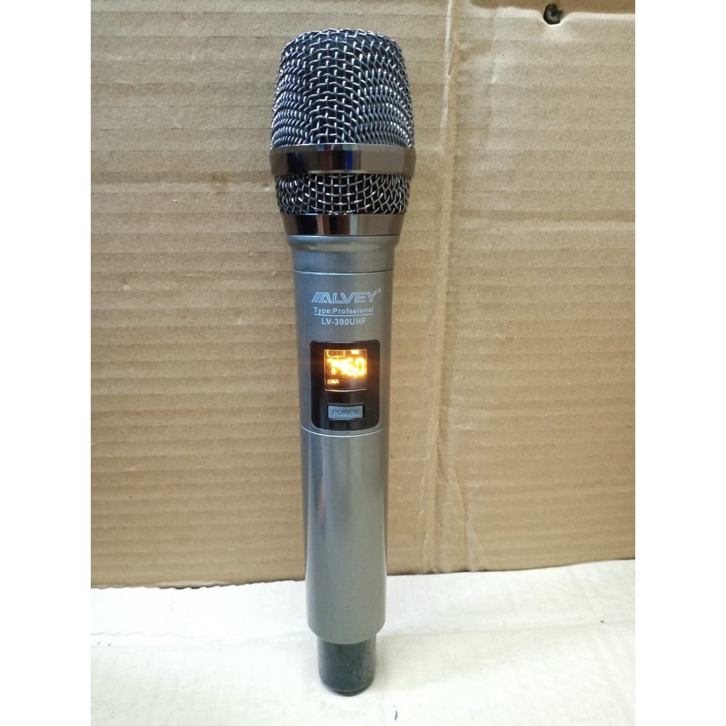 MIC WIRELESS HANDLE ALVEY LV-300UHF MIC PEGANG WIRELESS