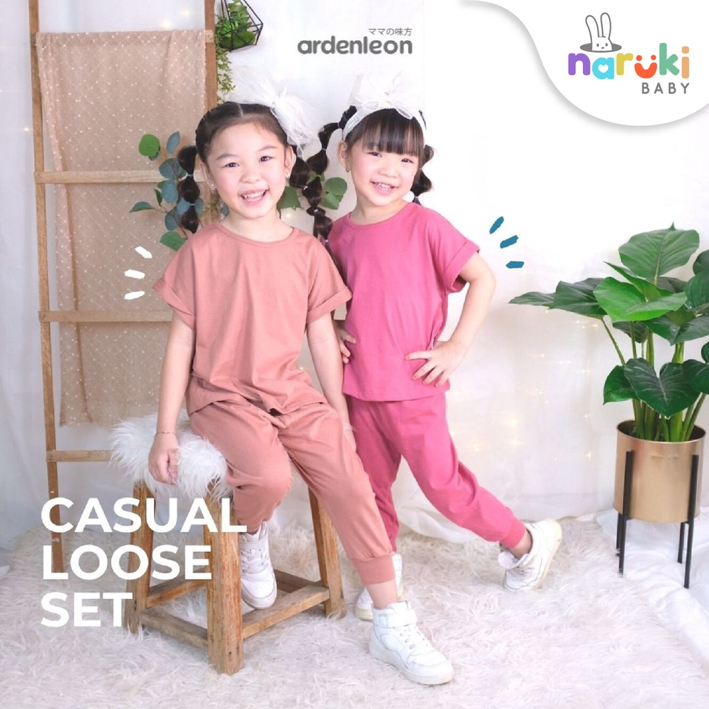 Ardenleon Casual Loose Set Kids 3L/4L/5L (4-7yrs) Ardenleon Baju Setelan Kasual Anak