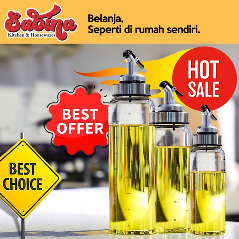 Botol Kaca Wadah Minyak Olive Oil Sirup Saos 500ML