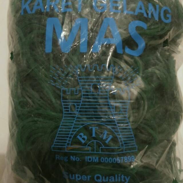 

Karet Gelang Hijau "MAS" Berkualitas Qty. 500 gram/pack