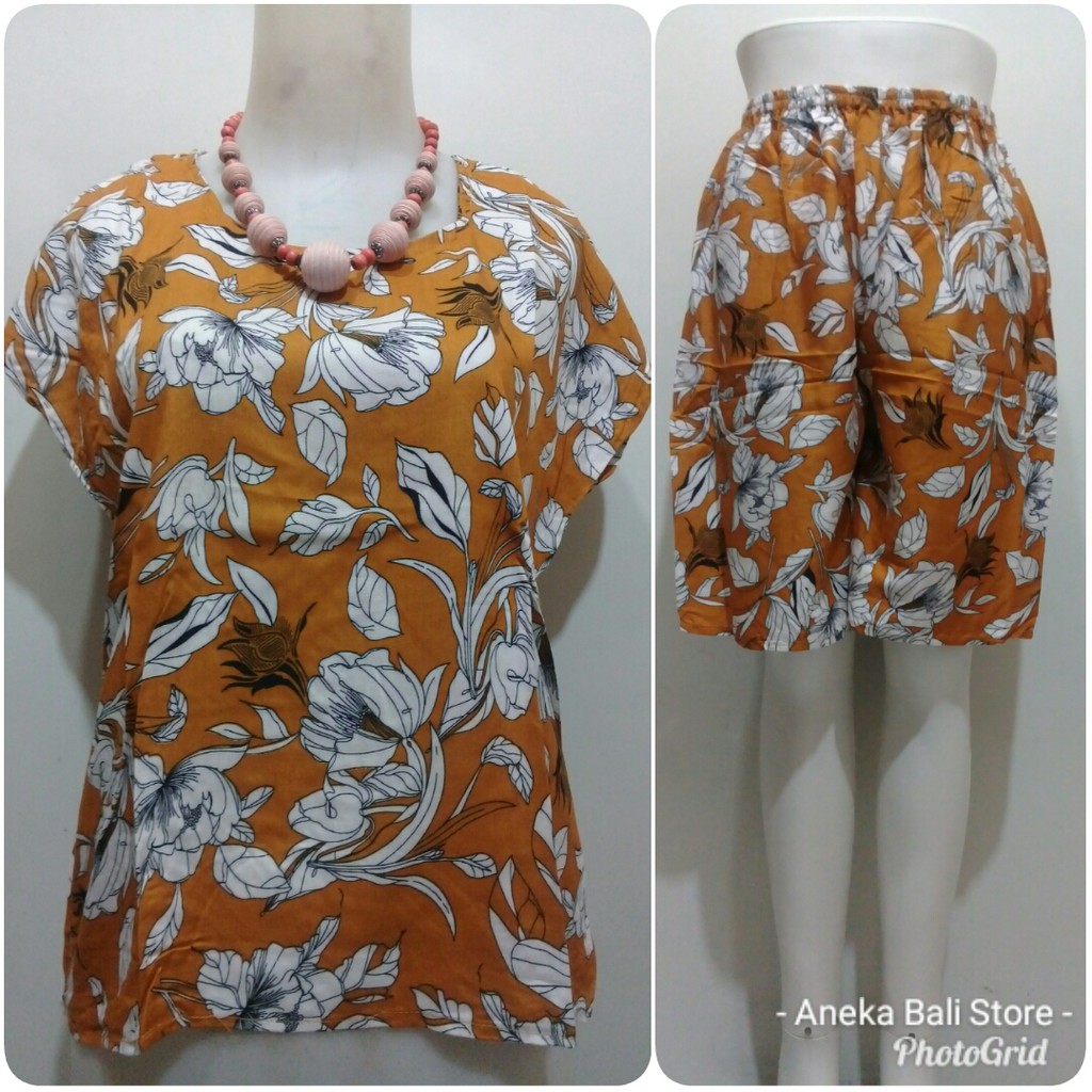 Setelan Top celana pendek bali UK XL piyama Baju tidur Setelan Top celana pendek bali UK XL piyama Baju tidur