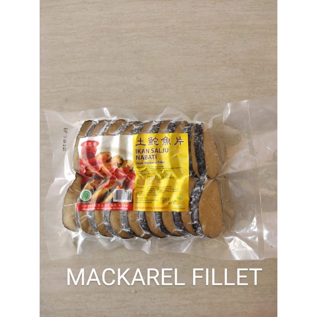 

vegetarian Tian En Xiang Mackerel Fish Sliced/Makerel/Makarel/Ikan Tenggiri/Kembung Potong