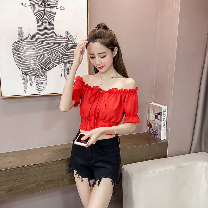 BAJU ATASAN SABRINA/BLOUSE KOREAN/ATASAN WANITA KEKINIAN