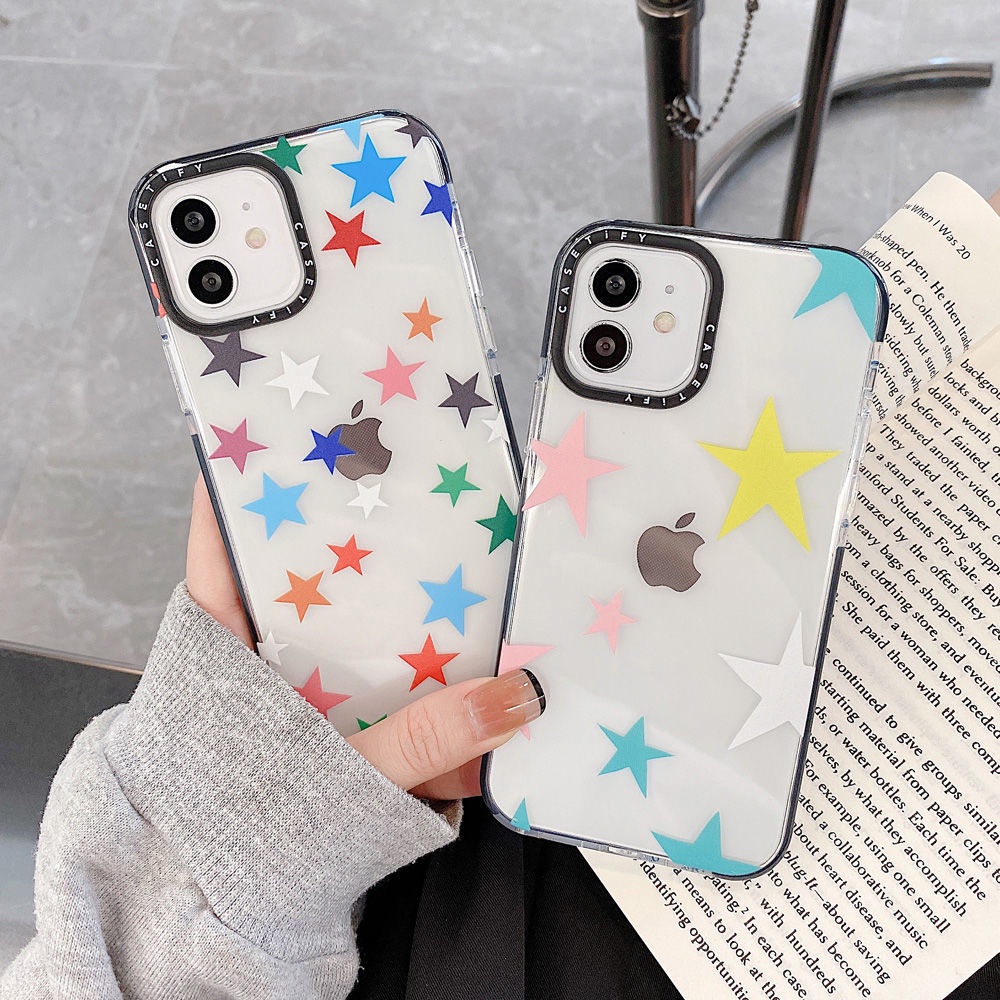 Soft Case Motif Bintang Kecil Untuk iPhone 11 / 12 / 13 Pro Max 7 / 8 Plus / X / XR / Xs Max