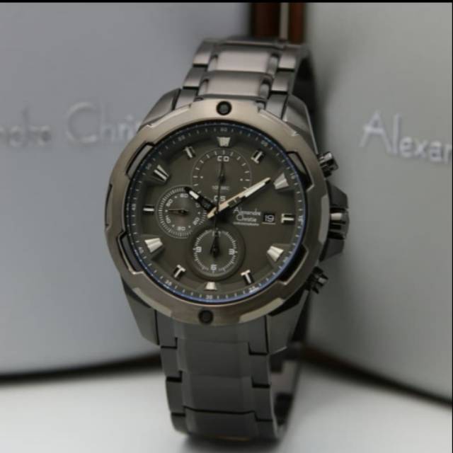 ALEXANDRE CHRISTIE AC6305MC BLACK GREY. ORIGINAL GARANSI RESMI 1 TAHUN