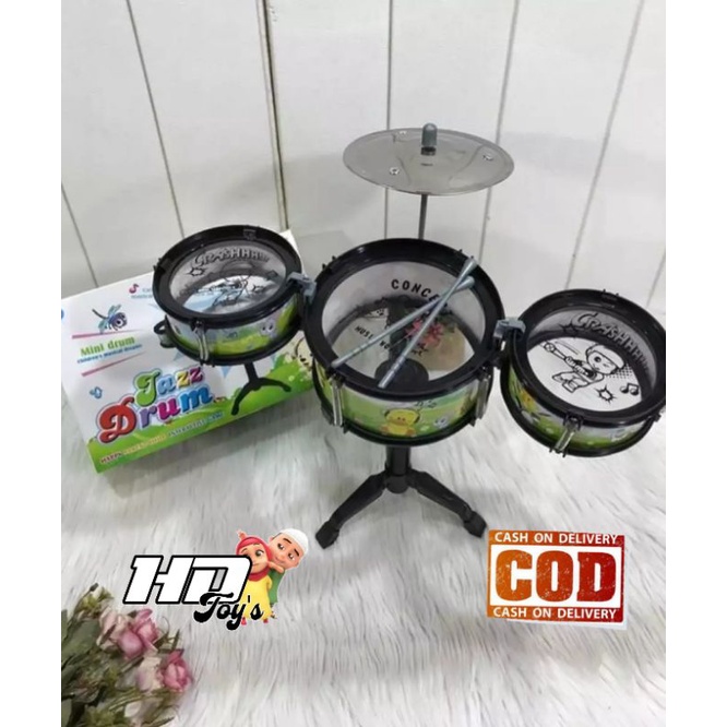 Mainan Anak Drum Set / Jazz Drum Mini / Mainan Alat Musik DrumMainan Drum Jazz Ukuran Kecil