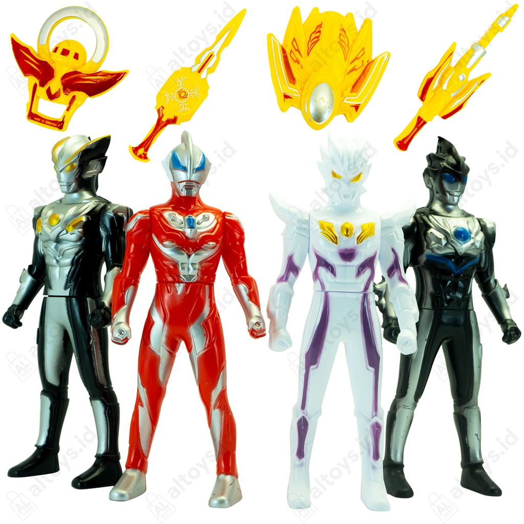 MAINAN FIGURE ROBOT ULTRAMAN SET 4pcs Ultraman King / Ultraman Noa / Ultraman Saga / Ultraman Legend