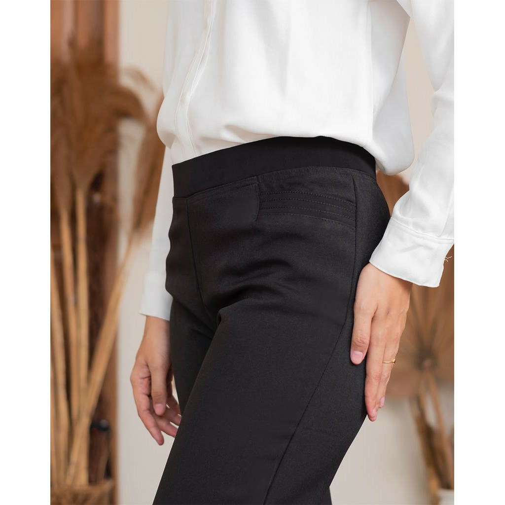 CELANA KERJA WANITA PINGGANG KARET XL, XXL, 3L, 4L, 5L / CELANA WANITA JUMBO / CELANA KERJA JUMBO