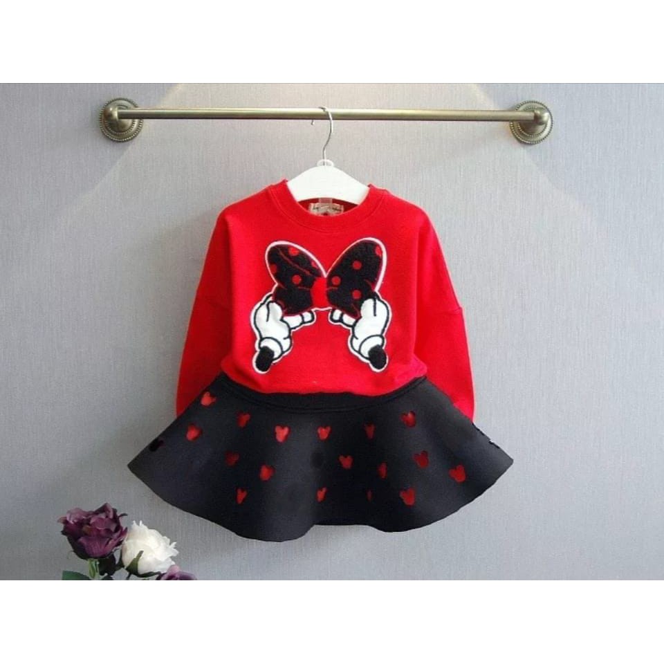 QFS - SETELAN KID MICKEY LOVE / SABLON / ROK / TERBARU