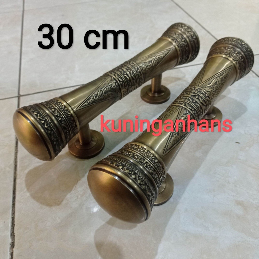 handle pintu kuningan antik 30 cm godo ukir gagang handle pintu rumah