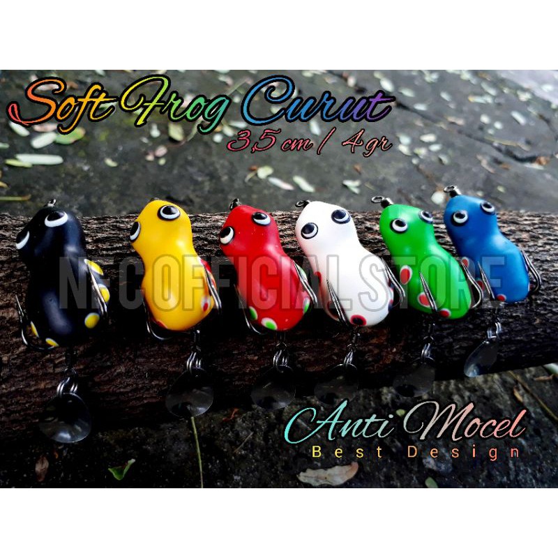 Soft frog Curut 3,5cm / 4gr ANTI MOCEL, Desain &amp; ketebalan yang sangat TEPAT, Target gabus dan toman