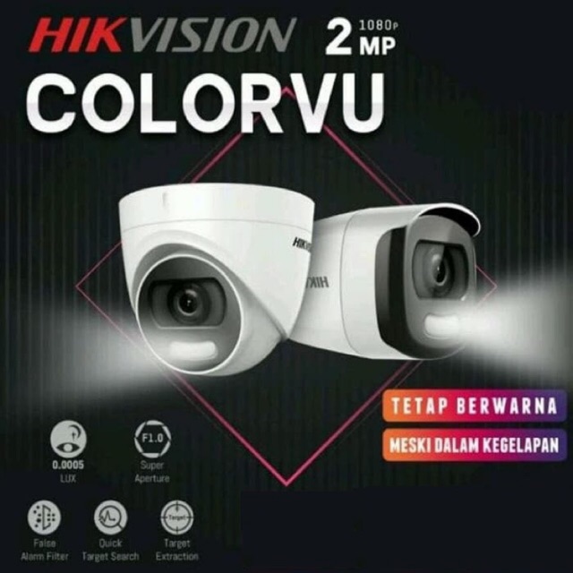 PAKET CCTV HIKVISION ColorVu 4 CHANNEL 2MP 1080P