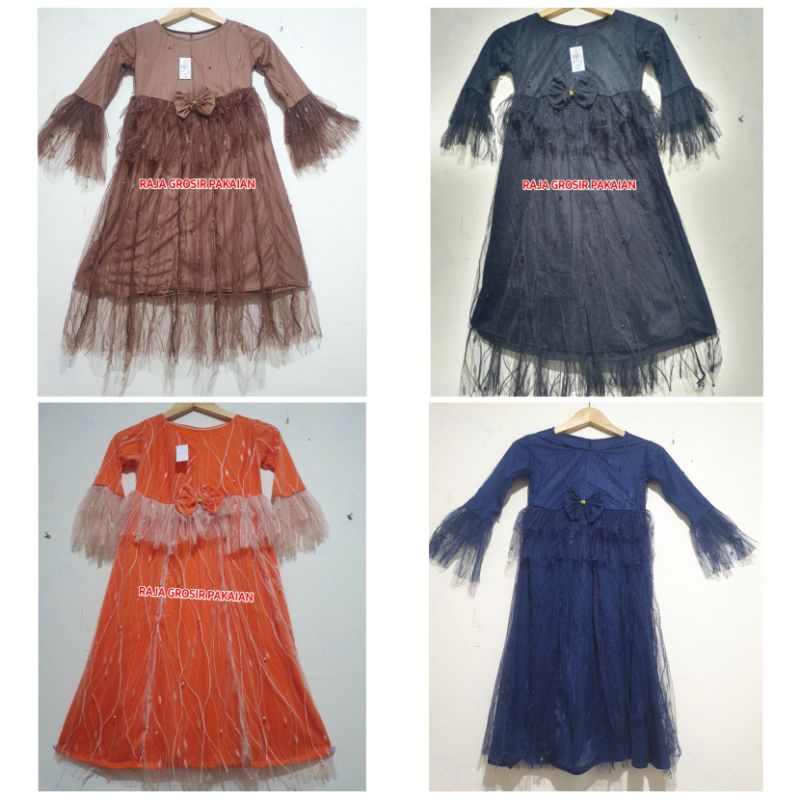 Gamis Full Brukat Syahrini Anak Tanggung 7-10 Thn