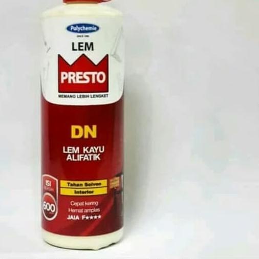 

Lem Kayu Presto DN 600 Gram Lem Kayu Alifatik Cepat Kering