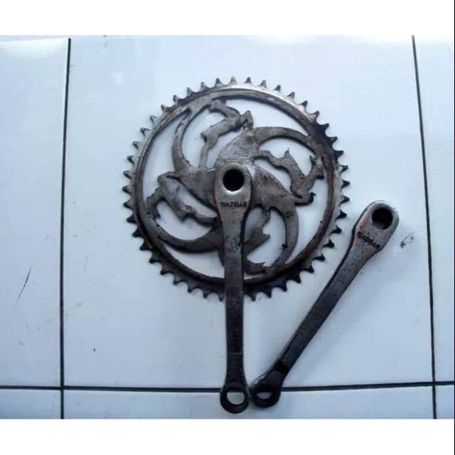 CRANK SEPEDA ONTHEL - GEAR GAZELLE - gir depan gazelle