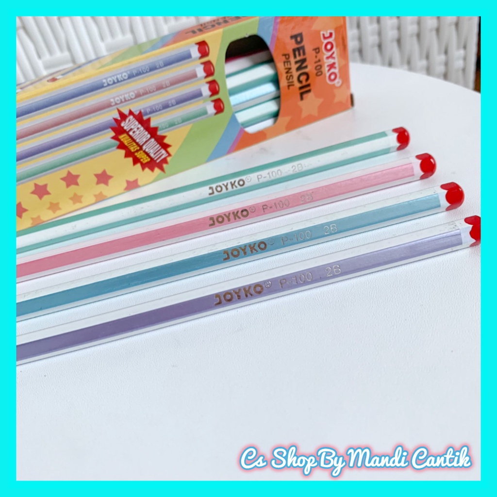 

Pensil Joyko 2B alat tulis sekolah warna soft pensil murah p-100 cod
