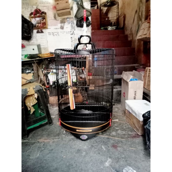 sangkar/ kandang murai Ebod jaya No 2 warna hitam (grab)